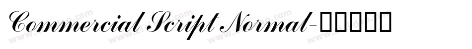 Commercial Script Normal字体转换